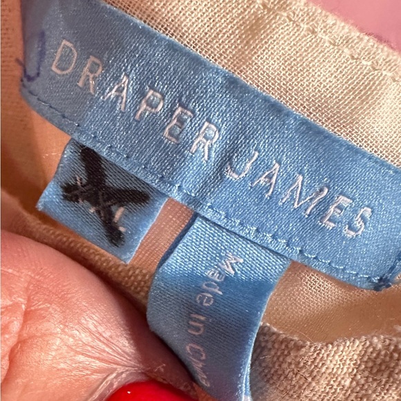 Draper James Maddie Babydoll
Dress 2X Camel Cabana Stripe
Linen Cotton - Picture 4 of 4